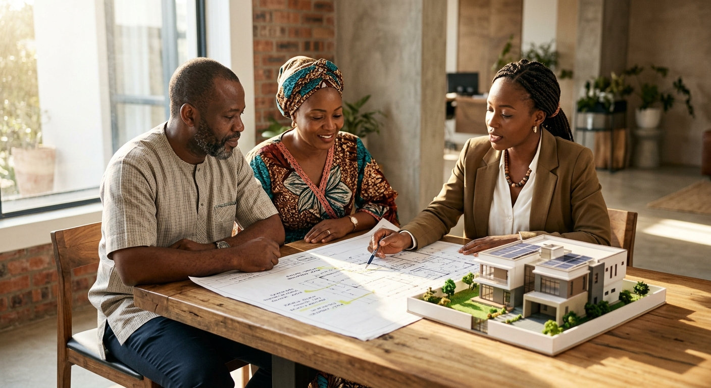 Nigerian family planning a practical house they can afford to maintain in the future